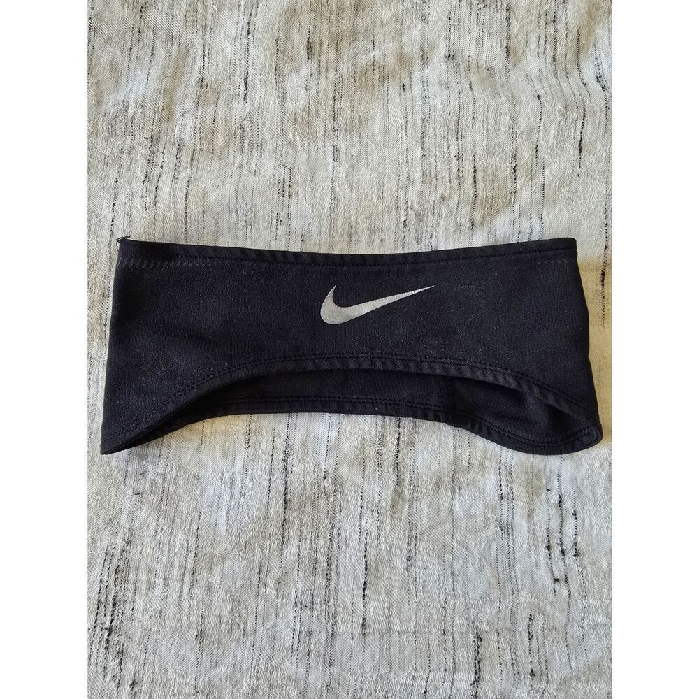 Nike Black Reflective Swoosh Headband